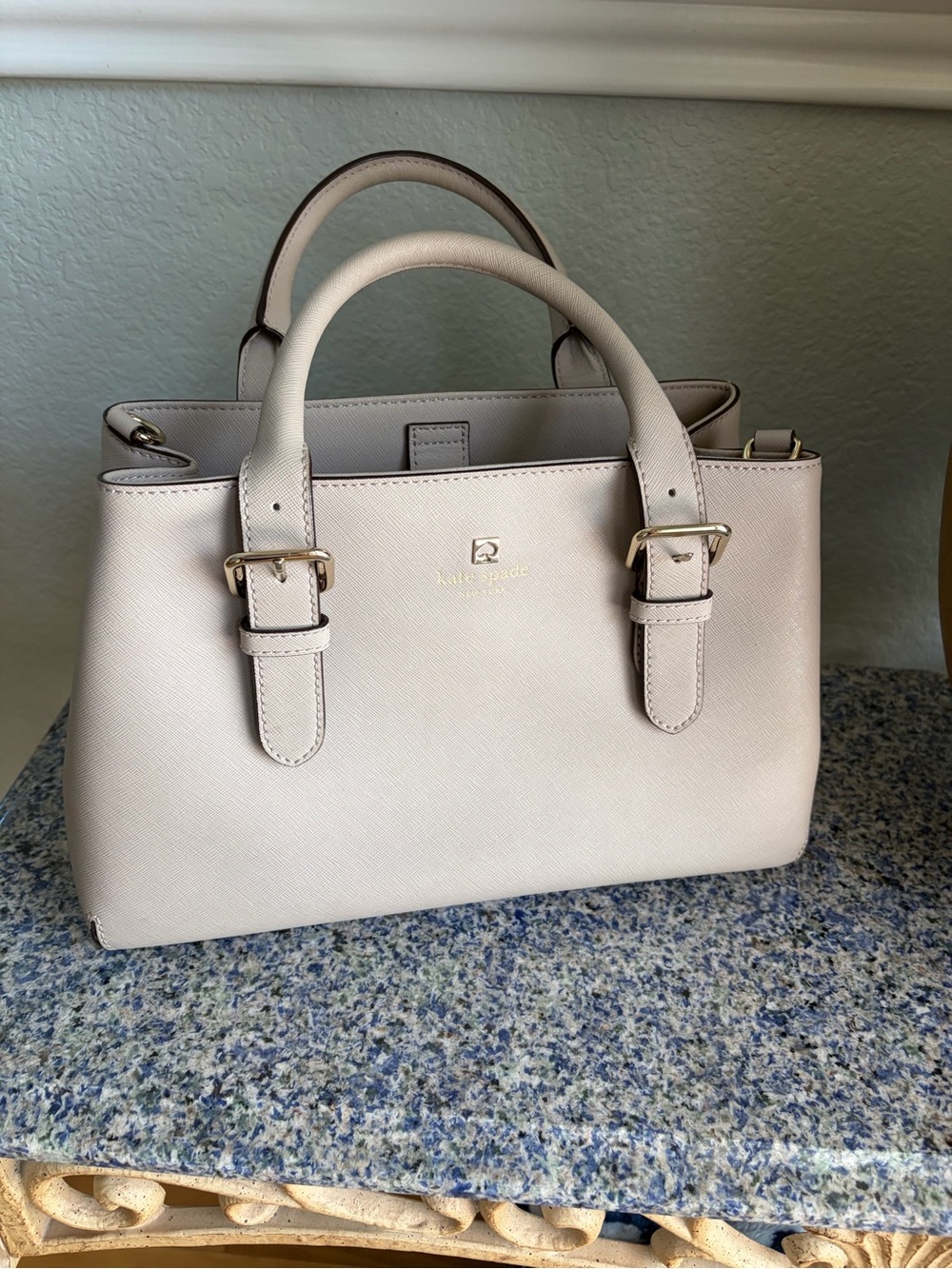 Kate Spade Cove Street Provence Satchel Medium Oyster Shell/Mushroom Taupe Grey